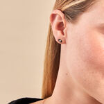 Boucles D'oreilles Puces Matiasma Or Jaune Onyx Diamant - Puces Femme | Marc Orian