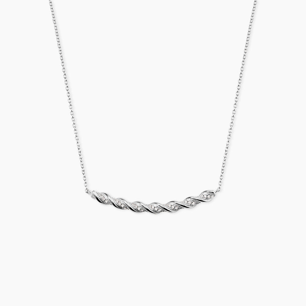 Collier Argent Blanc Remigius Oxydes De Zirconium - Colliers avec pierres Femme | Marc Orian