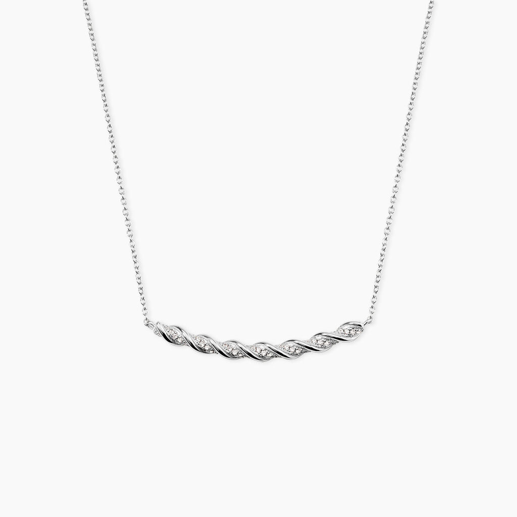 Collier Argent Blanc Remigius Oxydes De Zirconium - Colliers avec pierres Femme | Marc Orian