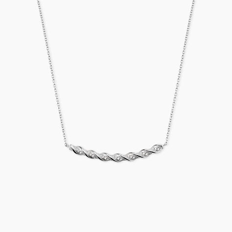 Collier Argent Blanc Remigius Oxydes De Zirconium - Colliers avec pierres Femme | Marc Orian