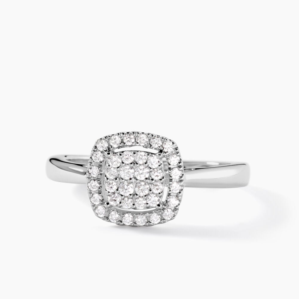 Bague Naveen Ld Platine Blanc Diamant Synthétique - Bagues avec pierre Femme | Marc Orian