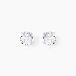 Boucles D'oreilles Puces Philia Argent Blanc Oxyde De Zirconium - Puces Femme | Marc Orian
