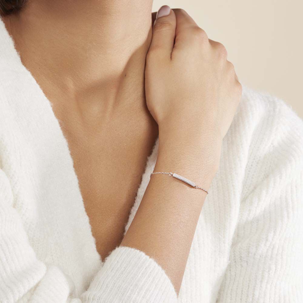 Bracelet Carlie Argent Blanc Oxyde De Zirconium - Bracelets chaînes Femme | Marc Orian