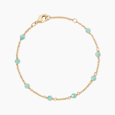 Bracelet Calliope Plaqu&eacute; Or Dor&eacute; Amazonite - Bracelets fantaisie Femme | Marc Orian