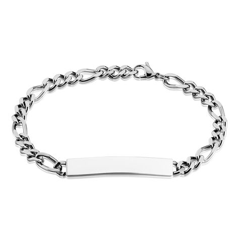 Bracelet Identité Acier Blanc Jimmy - Gourmettes Homme | Marc Orian