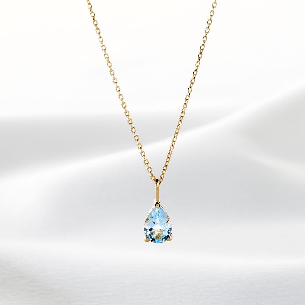 Collier Goutte Or Jaune Topaze - Colliers avec pierres Femme | Marc Orian