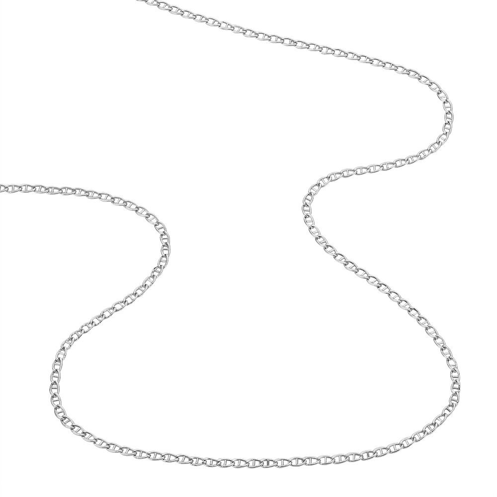 Chaîne Capucin Or Blanc Maille Marine Plate - Chaines Femme | Marc Orian