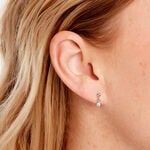 Boucles D'Oreilles Pendantes Fishke Argent Blanc Oxyde De Zirconium - Pendantes Femme | Marc Orian