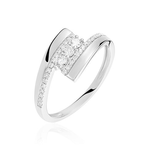 Bague Elorria Or Blanc Diamant - Bagues fiançailles Femme | Marc Orian