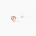 Boucles D'oreilles Puces Kadidjatou Or Rose Oxyde De Zirconium - Puces Famille | Marc Orian