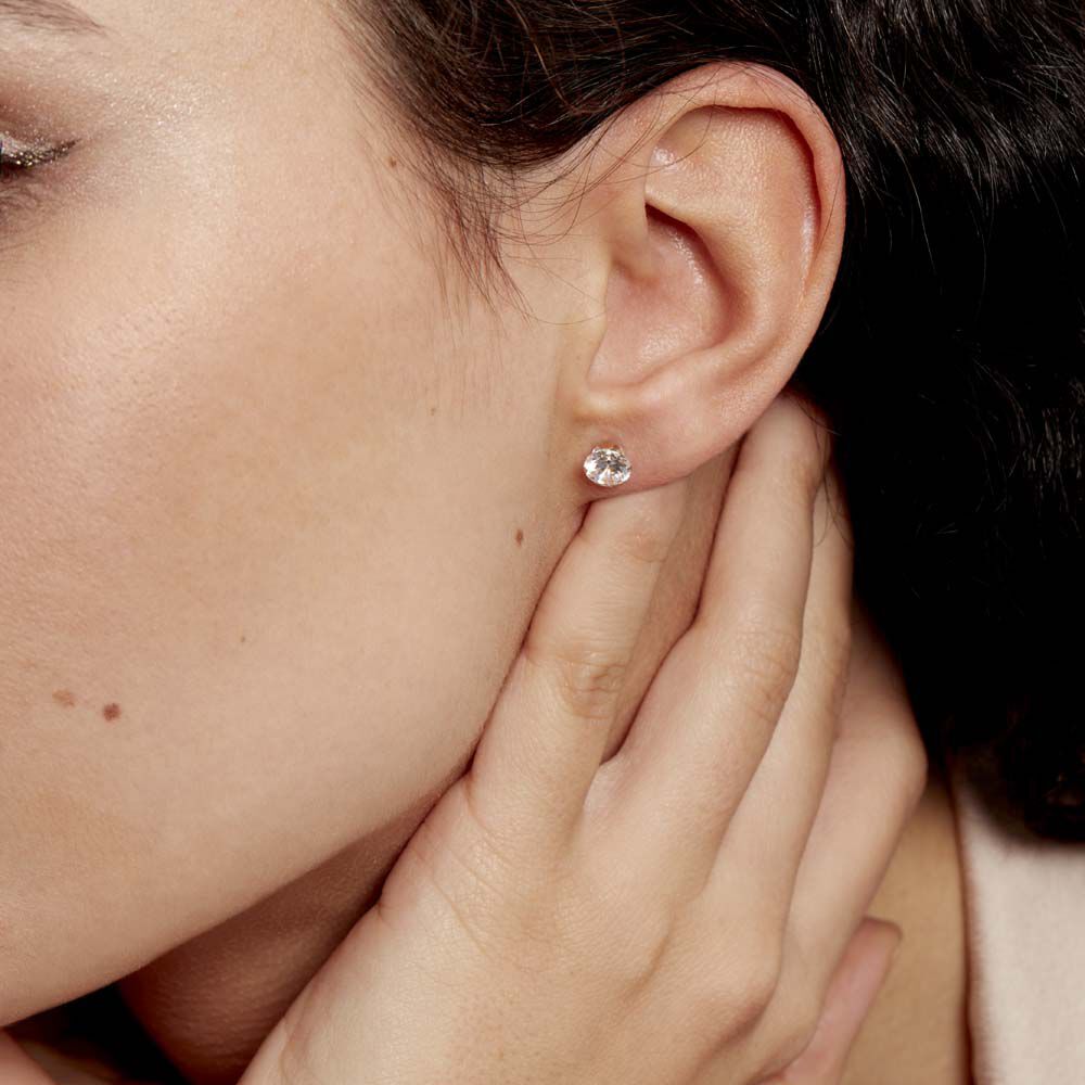 Boucles D'oreilles Puces Eddie Or Jaune Oxyde De Zirconium - Puces Femme | Marc Orian