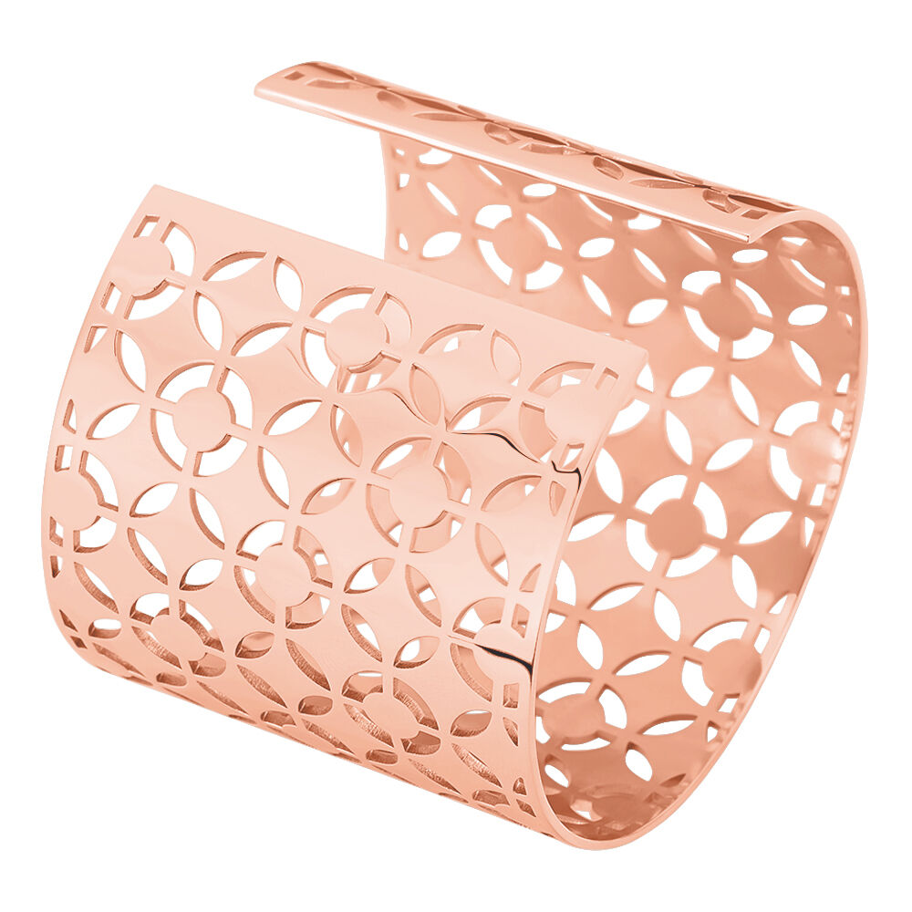 Bracelet Manchette Yelda Acier Rose - Bijoux fantaisie Femme | Marc Orian