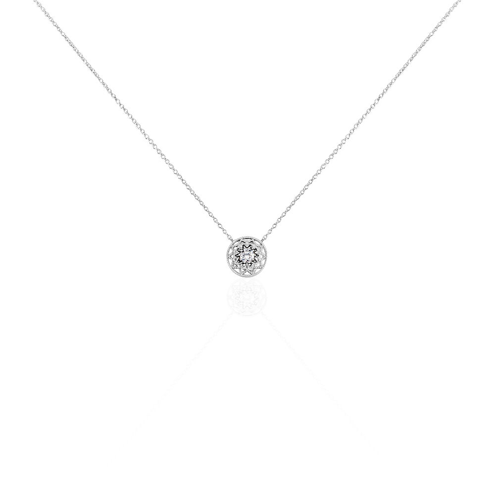 Collier Cassandria Argent Blanc Oxyde De Zirconium - Colliers avec pierres Femme | Marc Orian