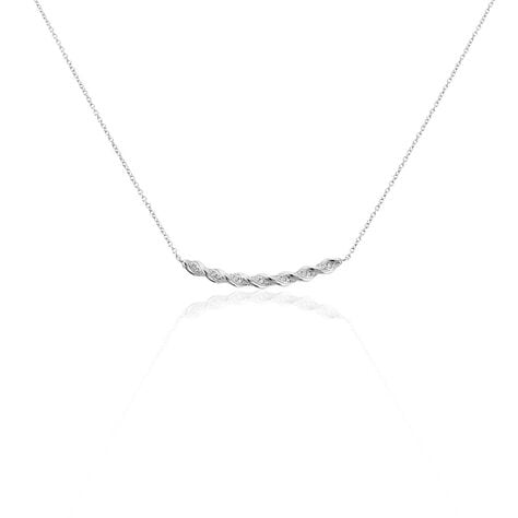 Collier Argent Blanc Remigius Oxydes De Zirconium - Colliers avec pierres Femme | Marc Orian