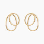 Boucles D'oreilles Pendantes Iza Plaque Or Jaune - Pendantes Femme | Marc Orian