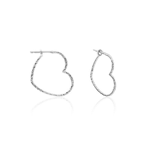 Créoles Ursula Argent Blanc - Boucles d'oreilles Créoles Femme | Marc Orian