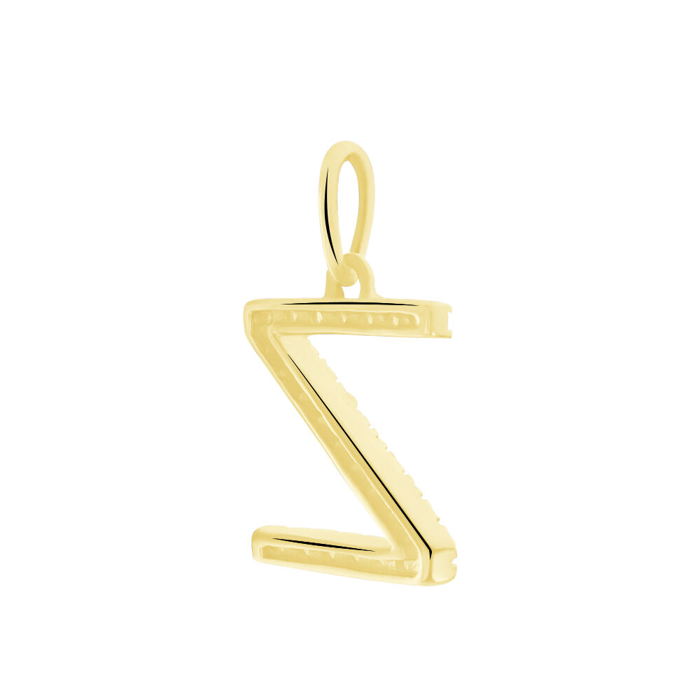 Pendentif Lettre Z Or Jaune Oxyde - Pendentifs Famille | Marc Orian