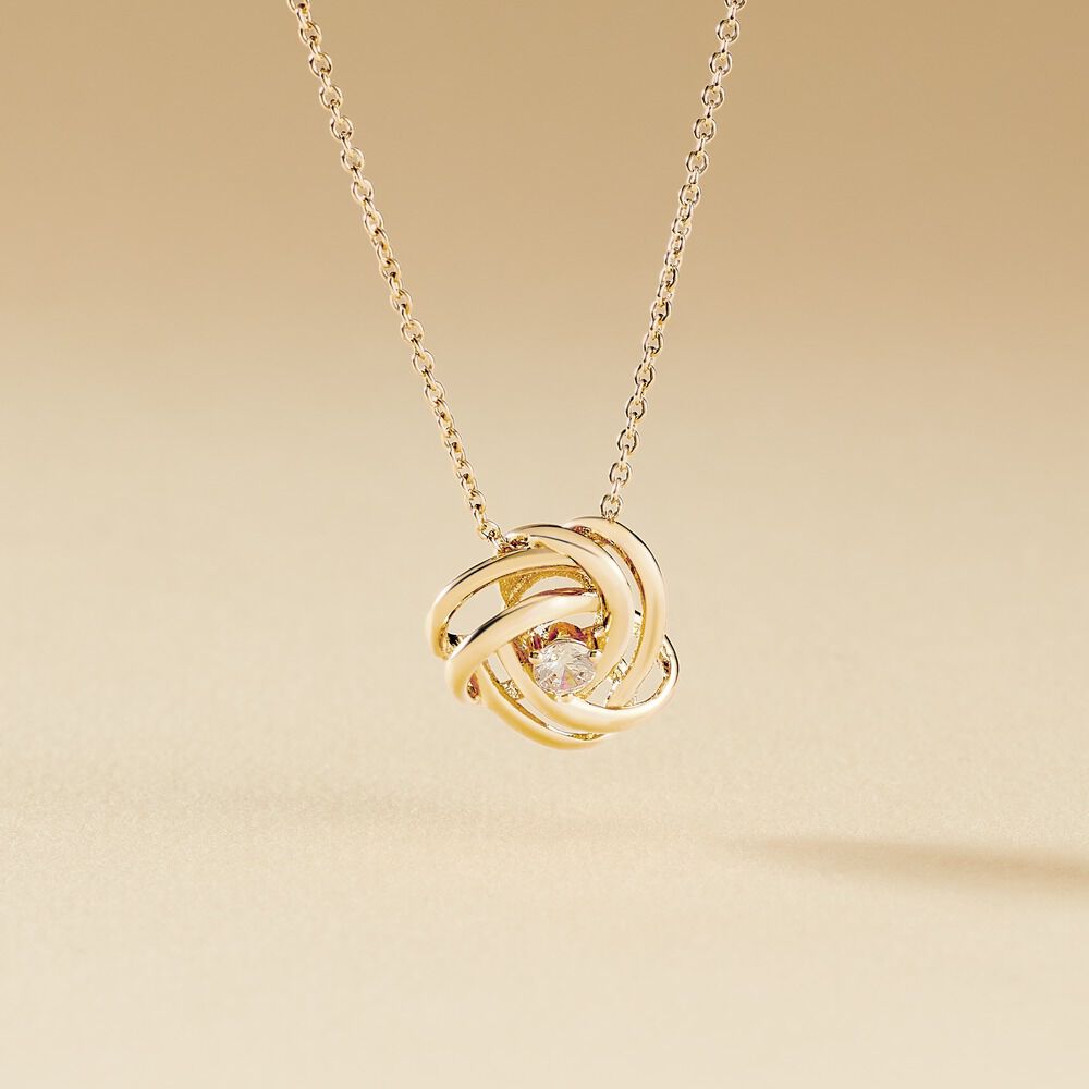 Collier Iwaki Plaqu&eacute; Or Jaune Oxyde De Zirconium - Colliers avec pierres Femme | Marc Orian