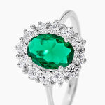 Bague Solitaire Perez Argent Blanc Oxyde De Zirconium - Bijoux fantaisie Femme | Marc Orian