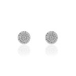 Boucles D'oreilles Puces Classic Or Blanc Oxyde De Zirconium - Puces Femme | Marc Orian