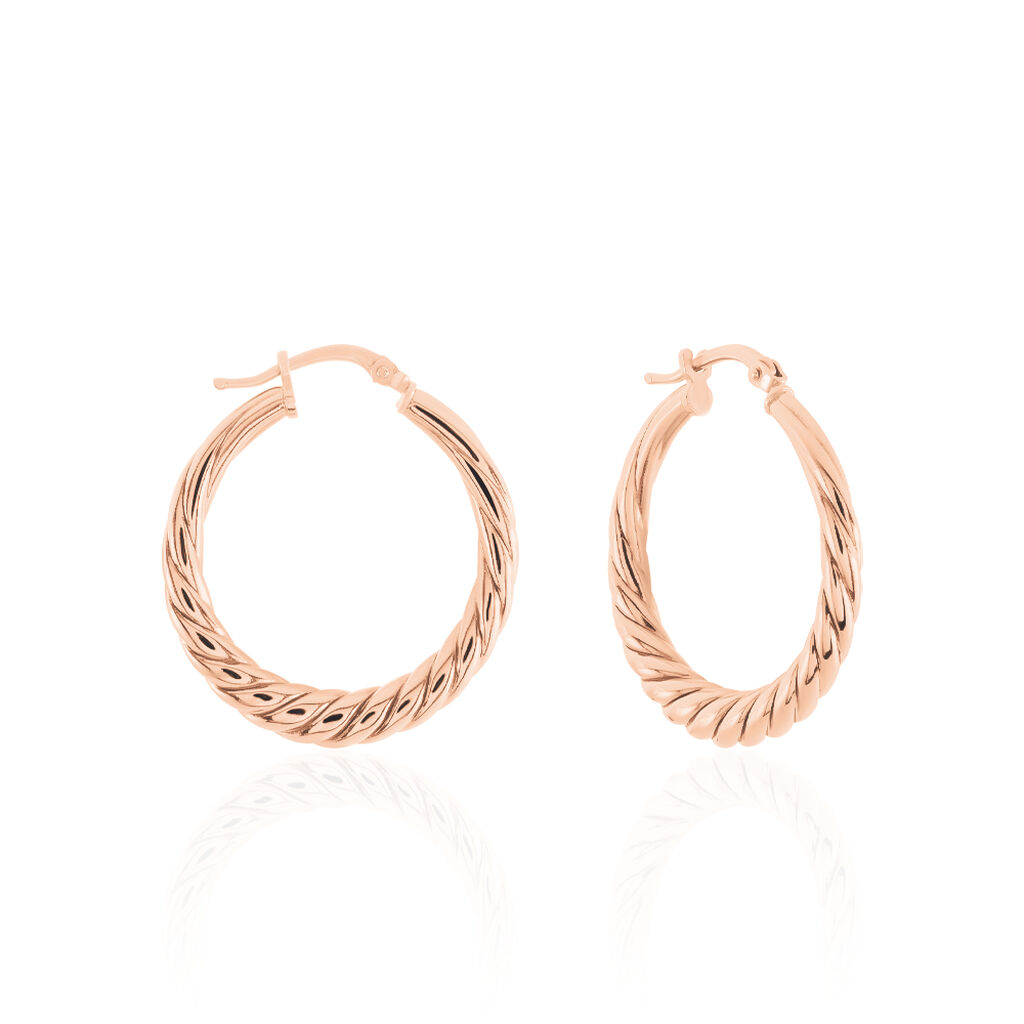 Cr&eacute;oles Asael Argent Rose - Cr&eacute;oles Femme | Marc Orian