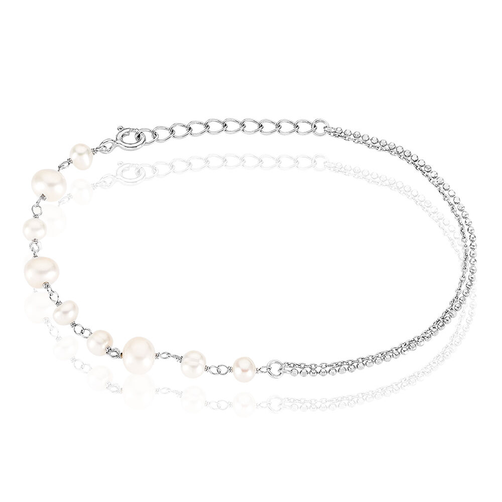 Bracelet Noa Argent Blanc Perle De Culture - Bracelets chaînes Femme | Marc Orian