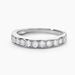 Alliance Rhea Ld Platine Blanc Diamant Synthétique - Alliances avec pierres Femme | Marc Orian