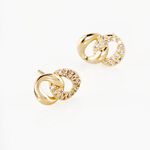 Boucles D'oreilles Puces Plaqu&eacute; Or Jaune Amato Oxydes De Zirconium - Puces Femme | Marc Orian