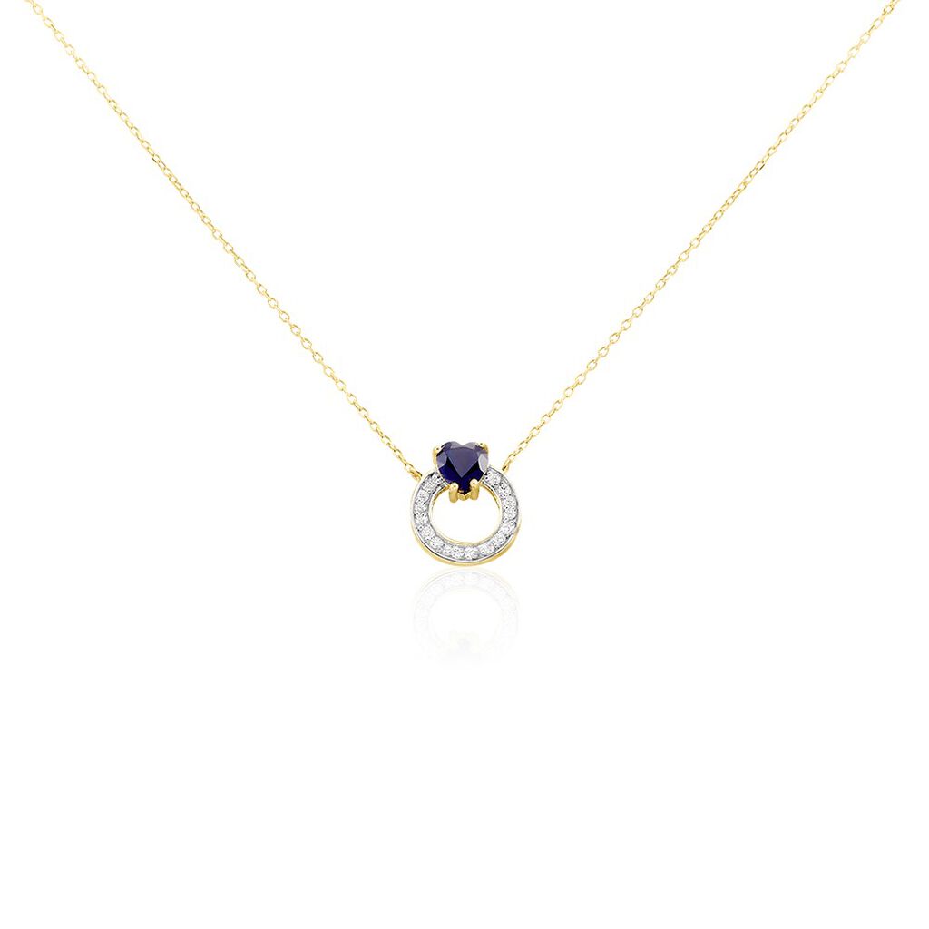 Collier Ambrosine Or Jaune Saphir Diamant - Colliers avec pierres Femme | Marc Orian