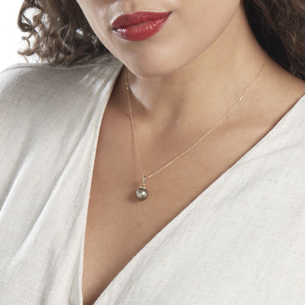 Pendentif Cerclee Or Jaune Perle De Culture De Tahiti - Pendentifs Femme | Marc Orian