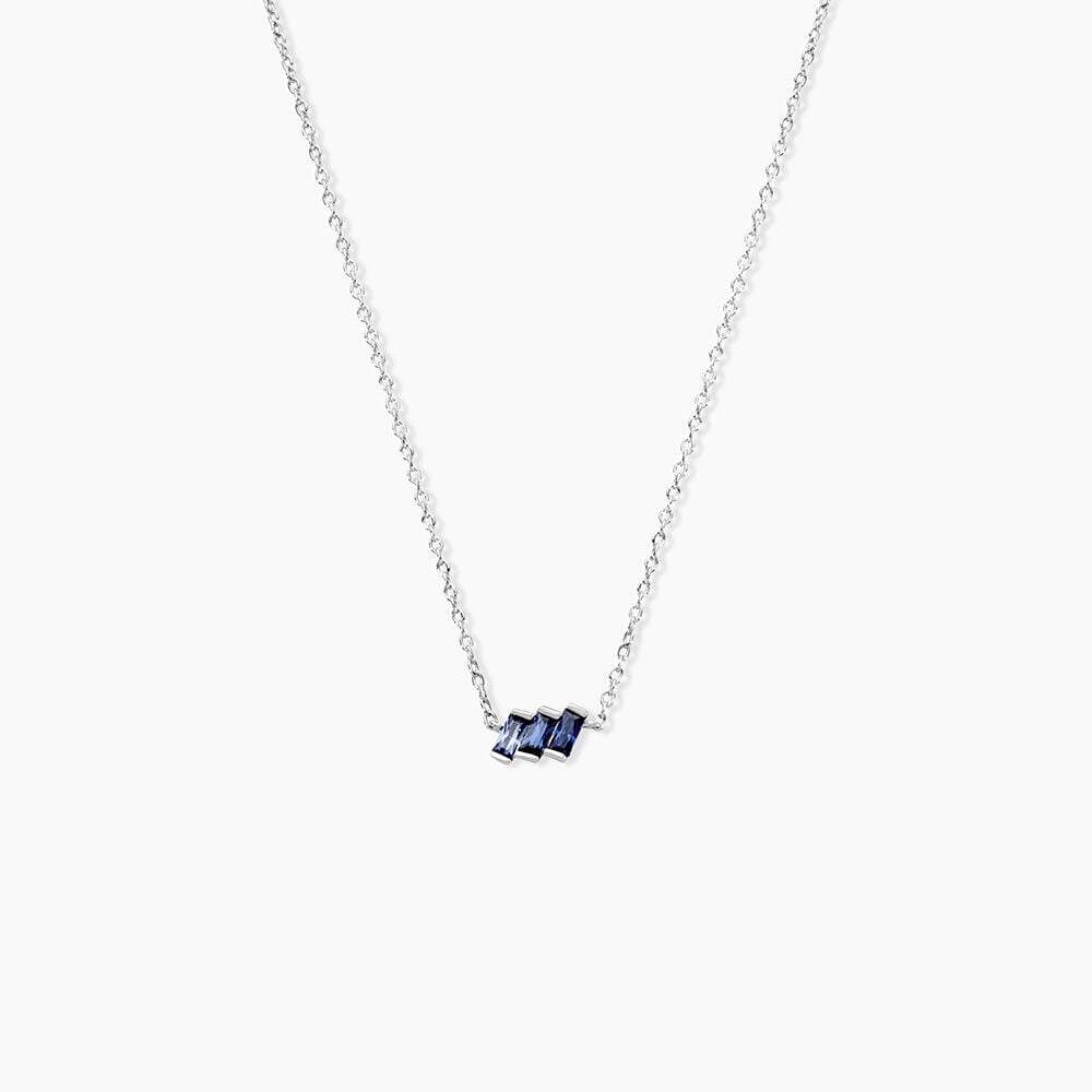 Collier Andy Argent Blanc Oxyde De Zirconium - Colliers avec pierres Femme | Marc Orian