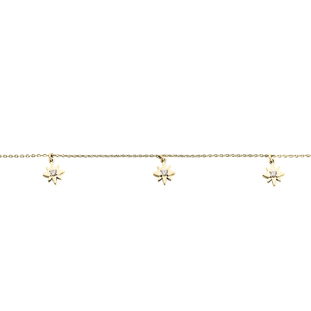 Chaîne De Cheville Alyusha Plaqué Or Doré Oxyde De Zirconium Blanc - Chaines de cheville Femme | Marc Orian