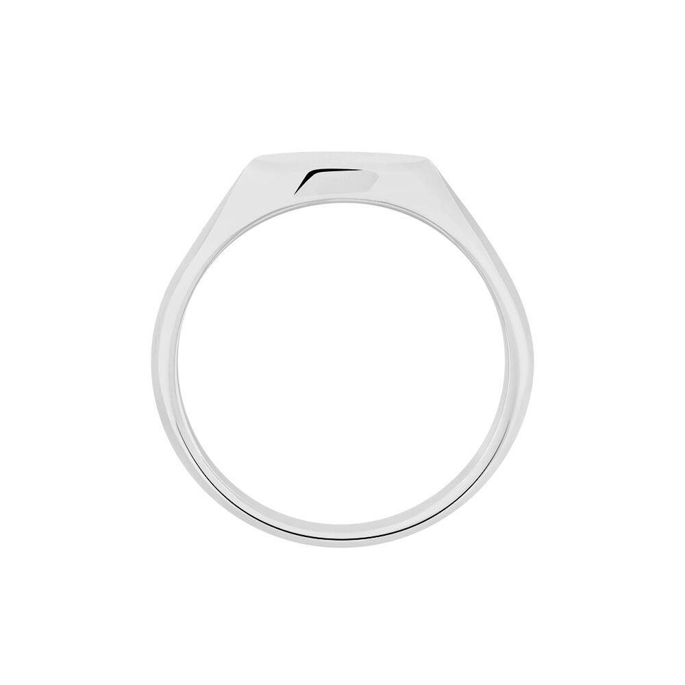 Chevalière Karl Argent Blanc - Bijoux personnalisés Homme | Marc Orian
