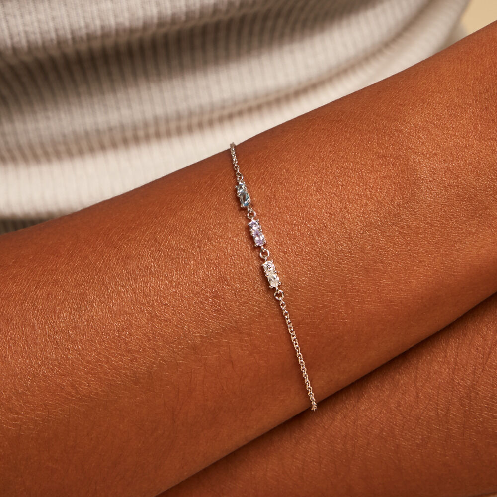 Bracelet Dion Argent Blanc Oxyde De Zirconium - Bracelets fantaisie Femme | Marc Orian