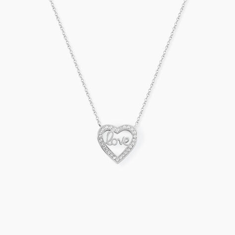 Collier Elansa Argent Blanc Oxyde De Zirconium - Colliers avec pierres Femme | Marc Orian