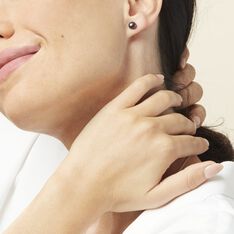 Boucles D'oreilles Puces Micaelle Teintees Or Jaune Perle De Culture - Clous d'oreilles Femme | Marc Orian