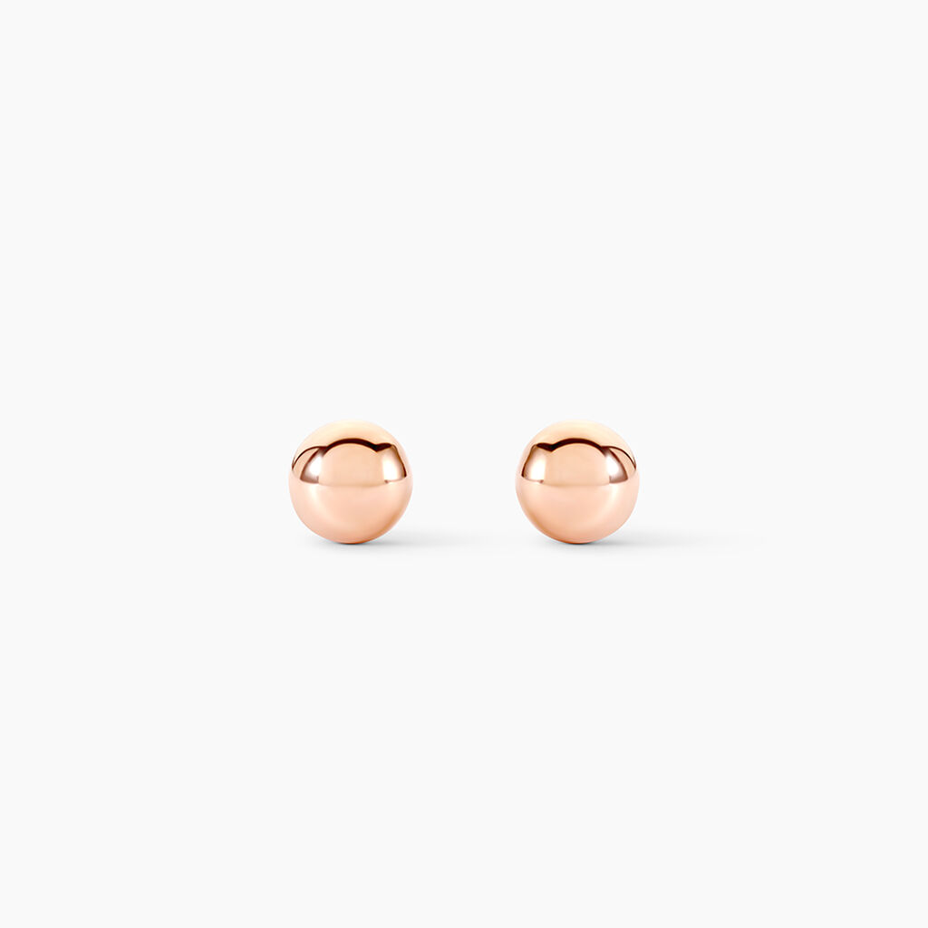 Boucles D'oreilles Puces Fidelia Boule Or Rose - Puces Femme | Marc Orian