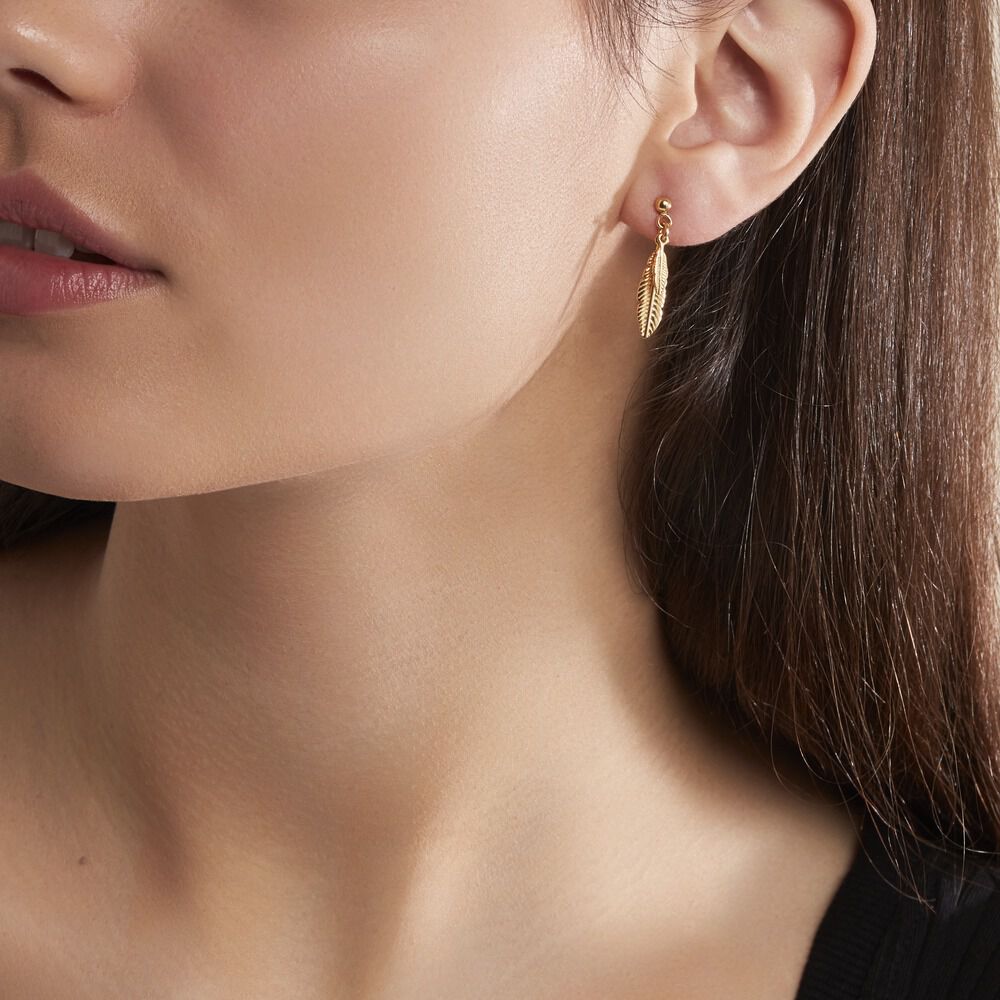 Boucles D'oreilles Pendantes Plaqué Or Kai - Pendantes Femme | Marc Orian