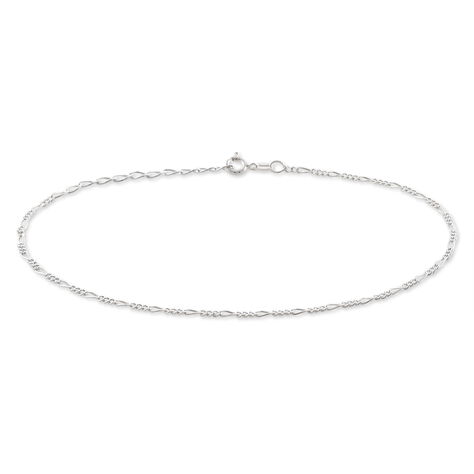 Cha&icirc;ne De Cheville Cleona Maille Alternee 1/3 Argent Blanc - Chaines de cheville Femme | Marc Orian