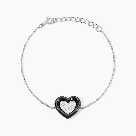 Bracelet Ana-paula Argent Blanc Céramique Et Oxyde De Zirconium - Bracelets fantaisie Femme | Marc Orian