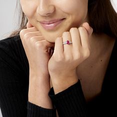Bague Crista Or Blanc Rubis Et Diamant - Bagues Femme | Marc Orian