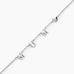 Bracelet C&oelig;ur D'amour Argent Blanc - Bracelets fantaisie Femme | Marc Orian