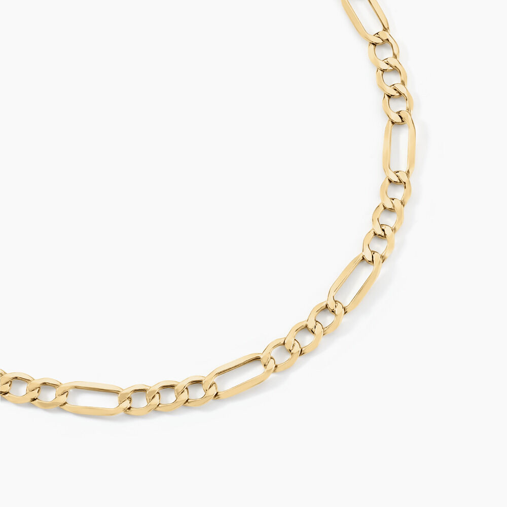 Collier Or Jaune Maille Altern&eacute;e - Chaines Homme | Marc Orian