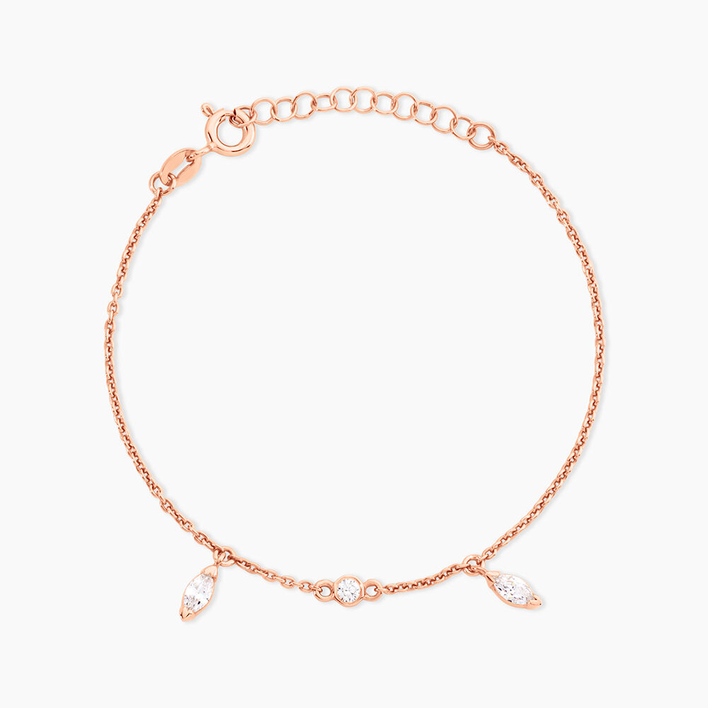 Bracelet Kenta Argent Rose Oxyde De Zirconium - Bracelets fantaisie Femme | Marc Orian