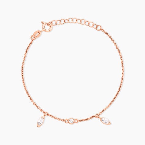 Bracelet Kenta Argent Rose Oxyde De Zirconium - Bracelets fantaisie Femme | Marc Orian