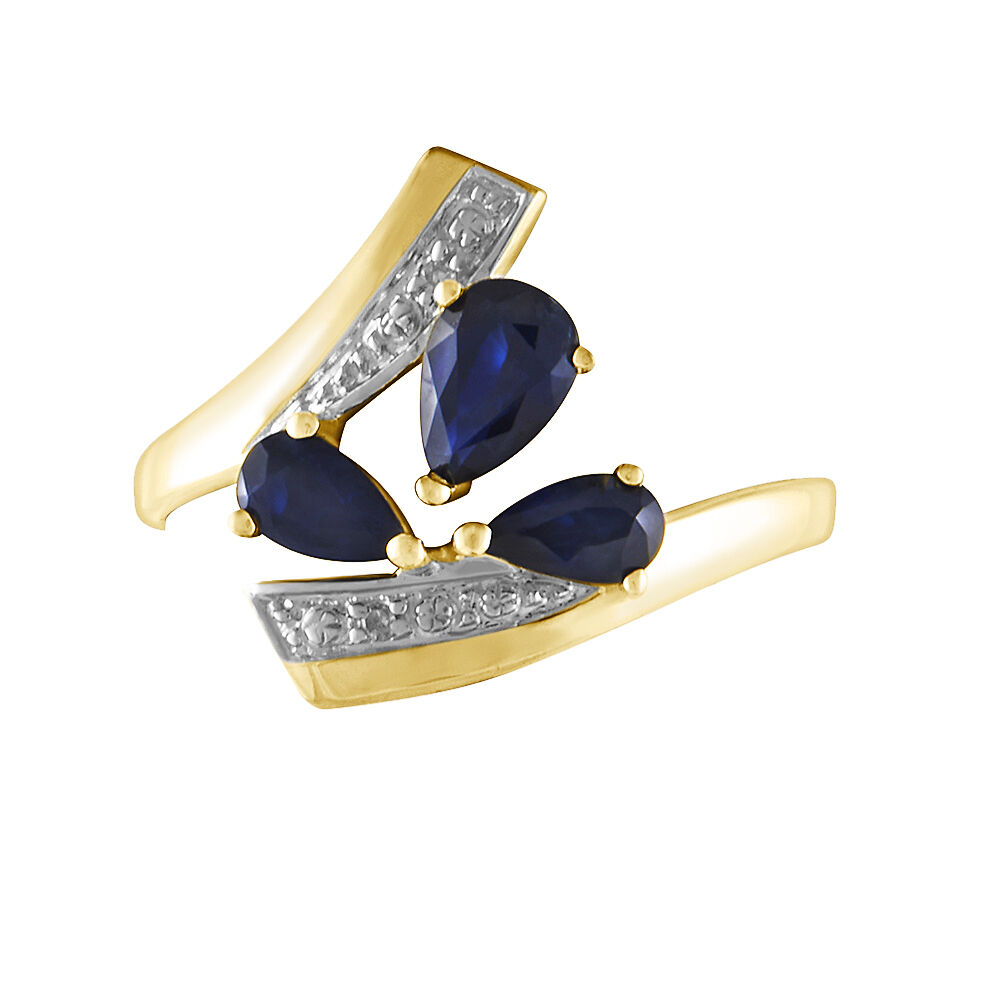 Bague Dahlia Or Jaune Saphir Diamant - Bagues vintage Femme | Marc Orian