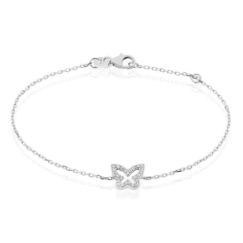 Bracelet Gladys Argent Blanc Oxyde De Zirconium - Bracelets chaînes Femme | Marc Orian