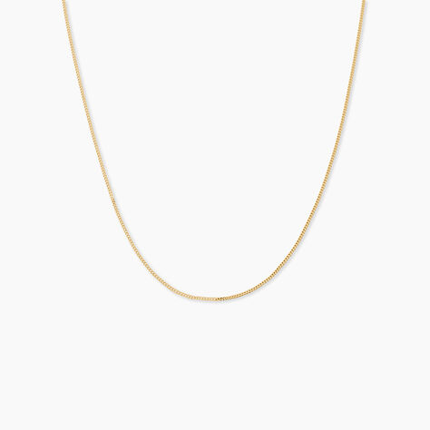 Chaine Iris Maille Gourmette Argent Dor&eacute; A L'Or 750/1000 - Chaines Unisex | Marc Orian