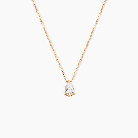 Collier Naellya Plaqu&eacute; Or Jaune Oxyde De Zirconium - Colliers avec pierres Femme | Marc Orian