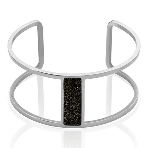 Bracelet Manchette Acier Blanc Maria - Bijoux fantaisie Femme | Marc Orian